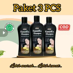 [ 3 botol ] Shampo Kemiri Happy Kemiriku Shampoo Kemiri 100 ml - Bantu Atasi Uban | Sampo Kemiri | Sampo Kemiriku