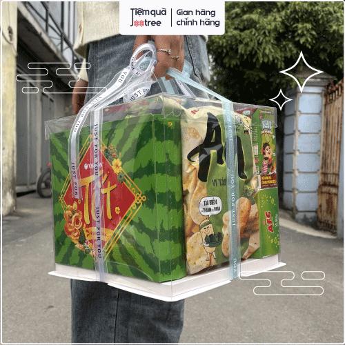 [Tiệm Quà Jootree] Hộp quà trong suốt - Quà Biếu Tặng Sinh Nhật Đỏ Tươi - Quà Tặng Tài Lộc, an toàn vệ sinh, nói không với bánh kẹo cân - Quà Tặng Kinh Tế, Tinh Tế và Thực Tế - Ăn Vặt, Snack, Food, Candy, Cake 5