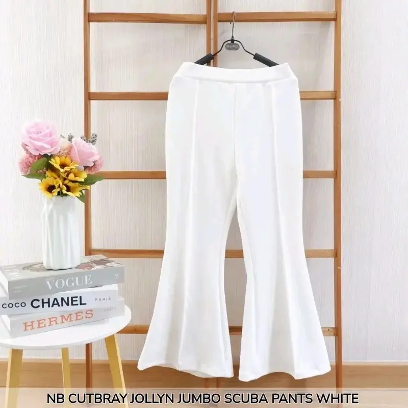Celana CUTBRAY JUMBO Matt SCUBA Nyaman Tebal Lembut Wanita Panjang Kain Kaki Formal Pant 2