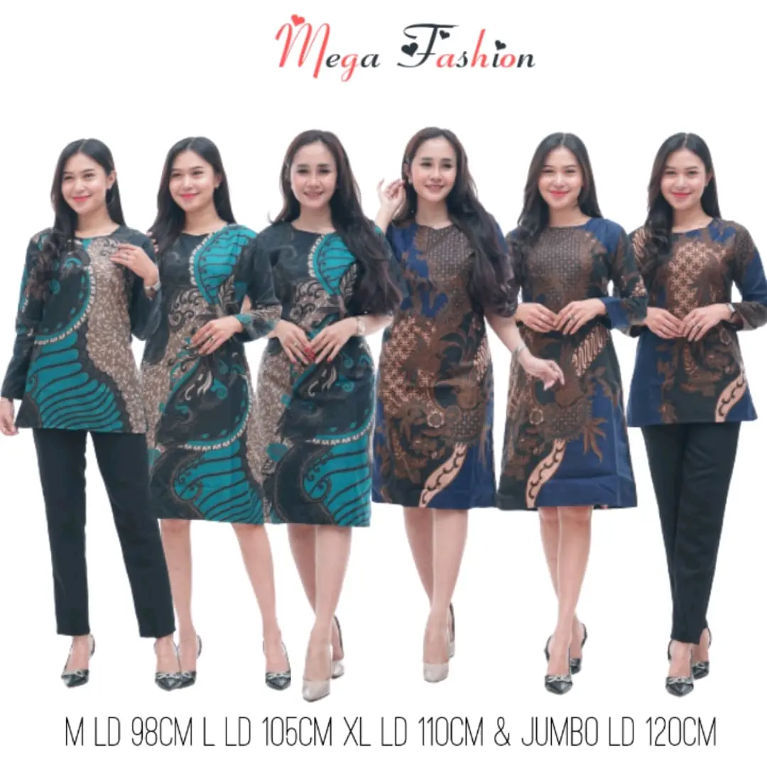 BAJU BATIK TUNIK ATASAN KERJA WANITA NGAJAR BAJU GURU NGAJAR SERAGAMAN