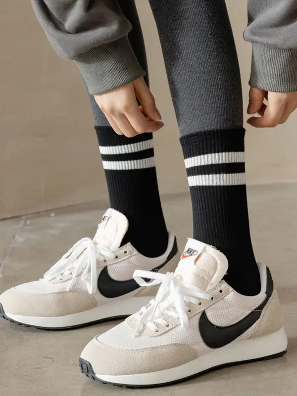 Unisex's Stripe Pattern Mid-Calf Socks, Vintage Trendy Casual Comfortable Breathable Socks for Daily Wear, Soft Socks for Men & Women 5