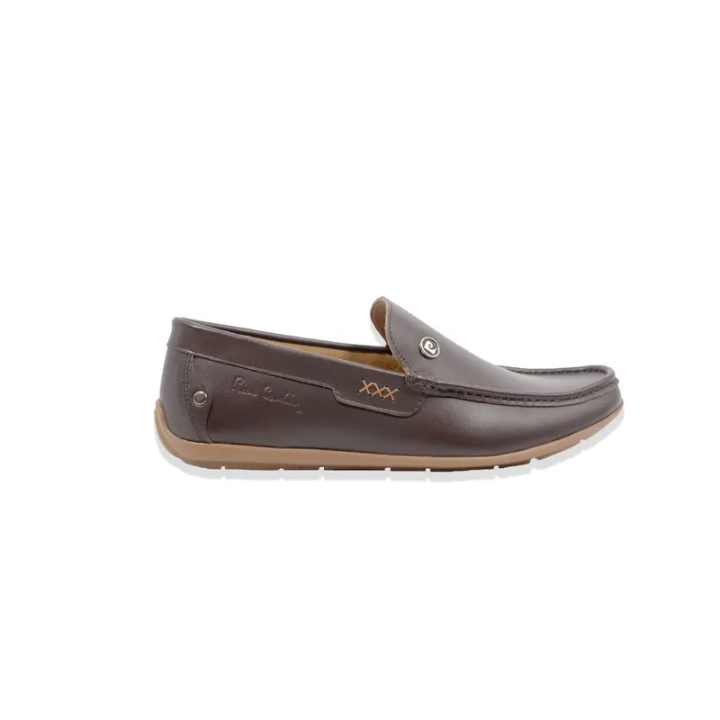 Giày lười nam Pierre Cardin chất liệu da bò thật, phong cách cổ điển, đính logo sang trọng - 739 4