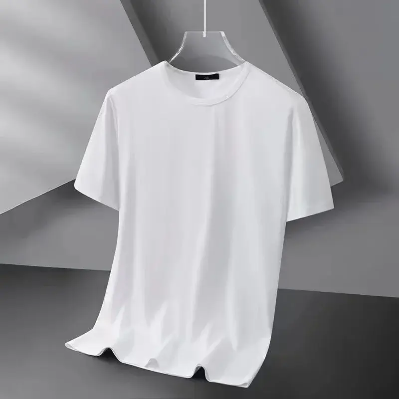 Unisex Summer casual round neck short sleeve t-shirt women original Black White simple top male Women fashion basic tee