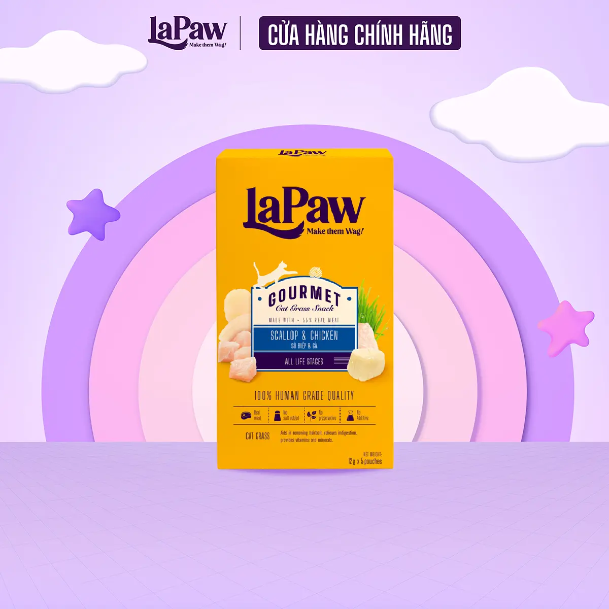 【LaPaw】Súp thưởng bổ sung cỏ mèo thức ăn cho mèo thèm ăn mọi lứa tuổi