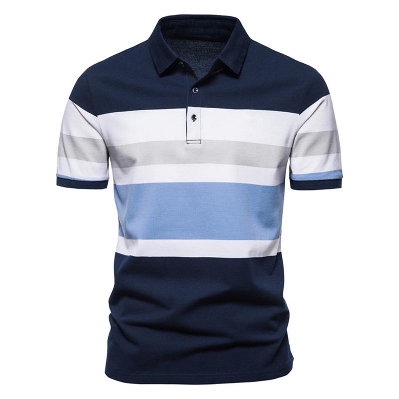 Product Introduction of Men Polo Men Shirt Short Sleeve Polo Shirt Contrast Color Polo New Clothing Summer Streetwear Casual Fashion Men Tops 5