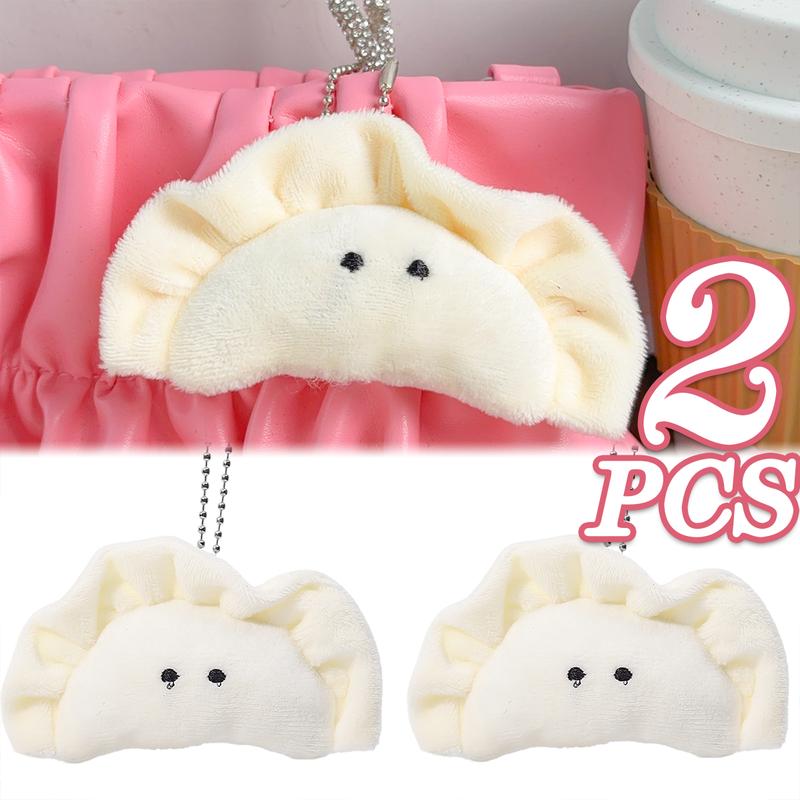 Cute Plush Dumpling Pendant Key Ring Creative Chinese Style Toys ...