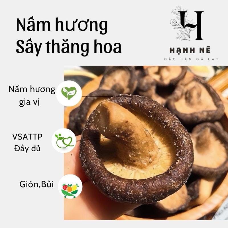  Nấm Hương sấy giòn Hạnh Nè - thơm ngon  100-200-250g  ăn vặt food healthy Snack 