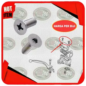 Baut L  STAINLESS Tutup Minyak Master Rem Cakram Depan Universal Panjang 12 mm