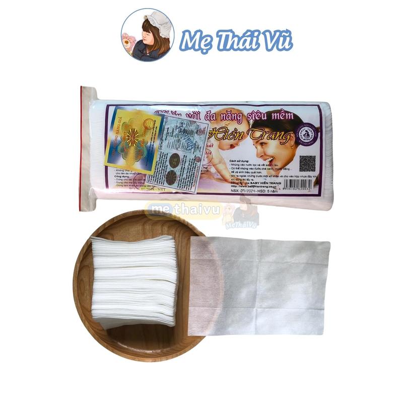 COMBO 3 BỊCH Khăn giấy khô đa năng baby Hiền Trang bịch 200g (145-150 tờ) cho bé vải không dệt an toàn, mềm mại MẸ THÁI VŨ