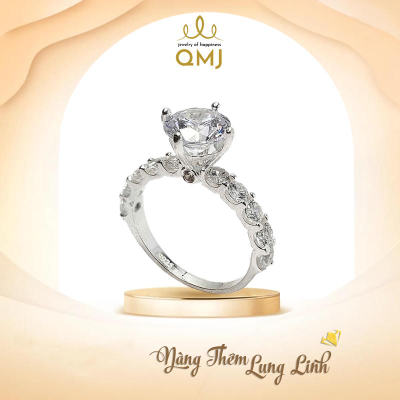  QMJ STORE - LIVE H44 NHẪN bạc nữ HOA HỒNG THE ROSES LUXURY bạc 925 cao cấp nạm đá Thụy Sĩ 