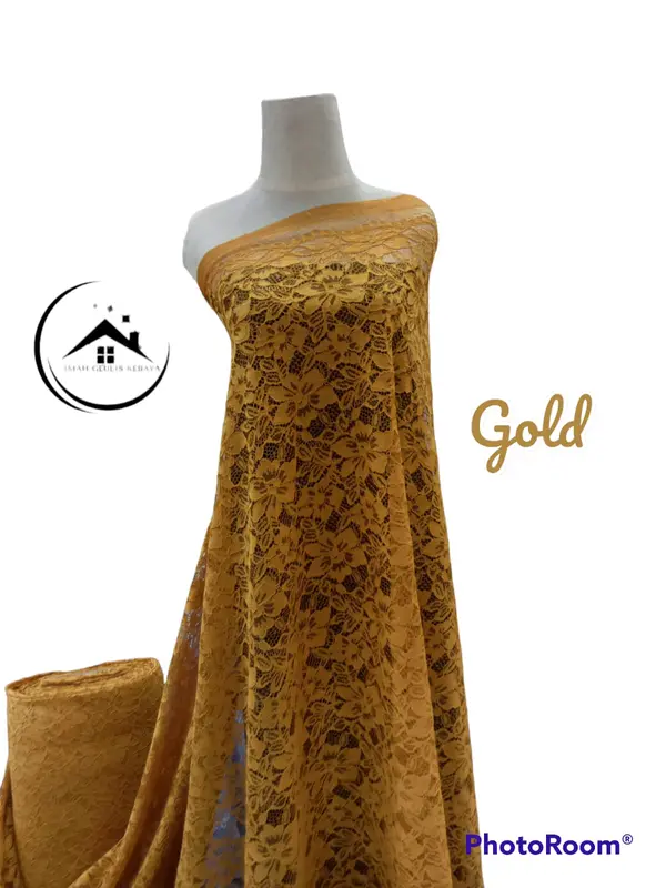 kain brokat cord meteran, bahan kebaya mewah siap jahit 2