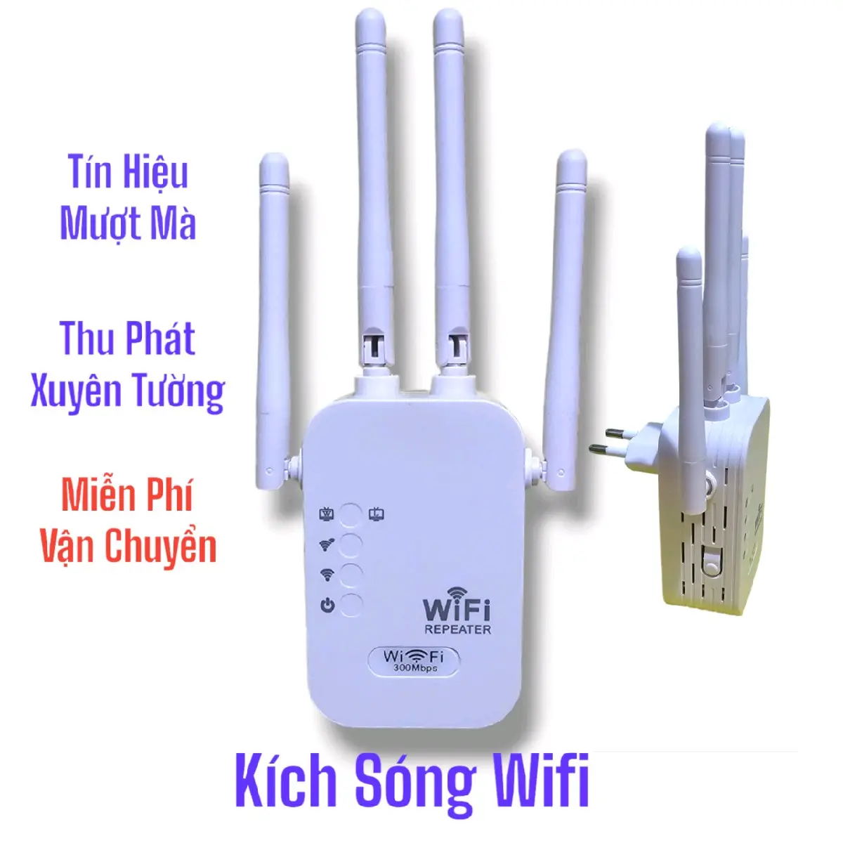 Bộ Mở Rộng Sóng Wifi 4 Râu Tốc Độ Tối Đa 300mbps