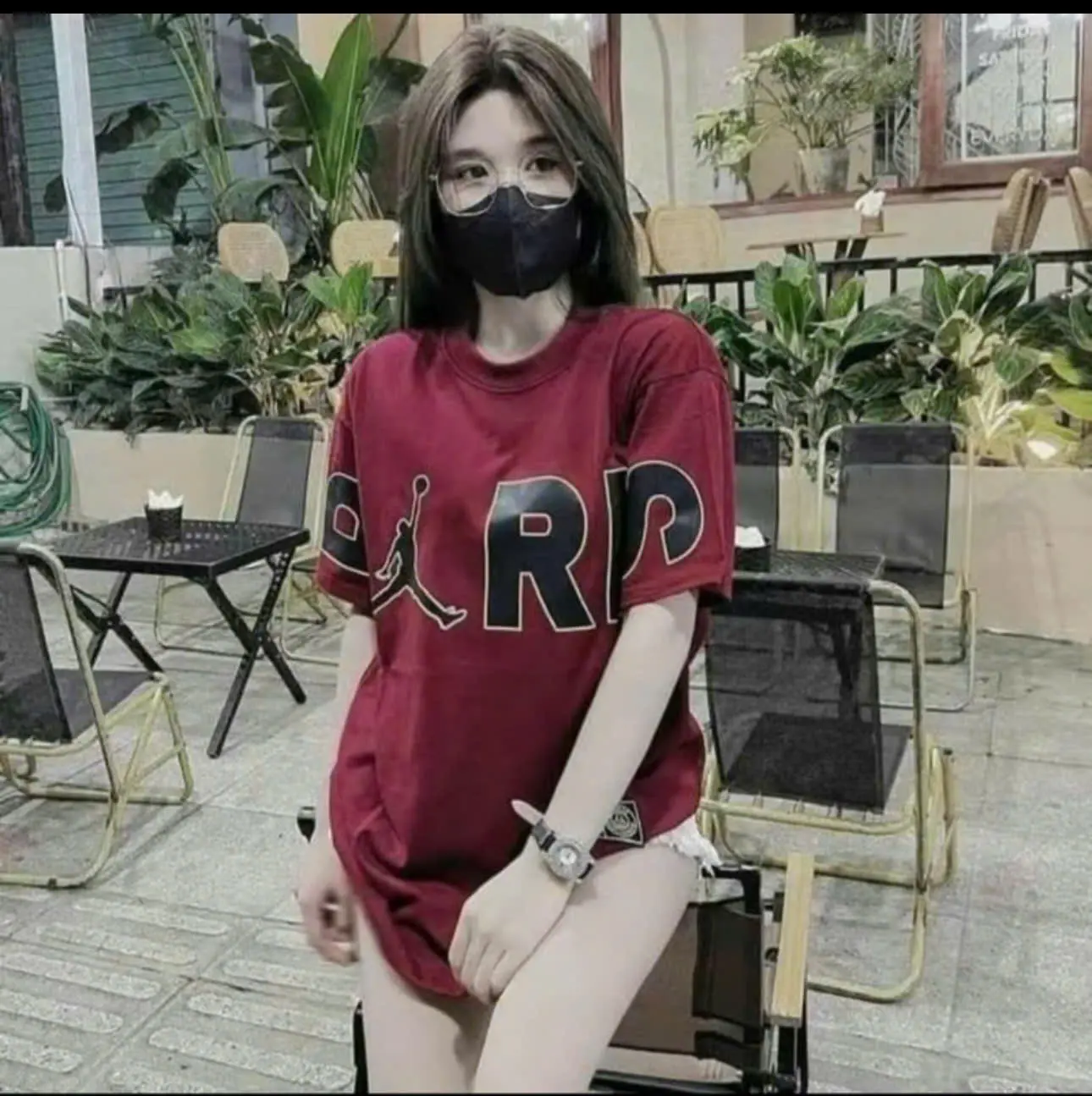 Áo thun Nam Nữ pari đỏ mận chất cotton 2 chiều  cao cấp co giãn thoáng mát top hot mùa hè aothun  basic