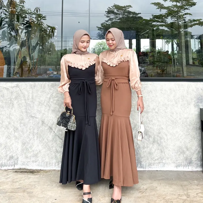 LAURA DRESS KNIT PREMIUM MIX TILE Bestiie Fashion Dress