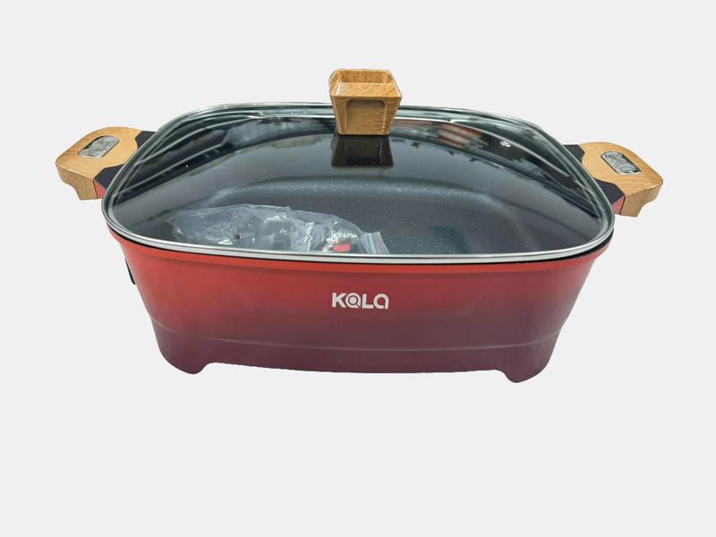 Nồi Lẩu Điện KALA Đa Năng ( 1600w/1800w ) ( 10L/12L ) 9 in 1  xào , nấu , chiên, rán , lẩu , nướng ...   INOX 304 chống rỉ , phủ  đá granite siêu chống dính