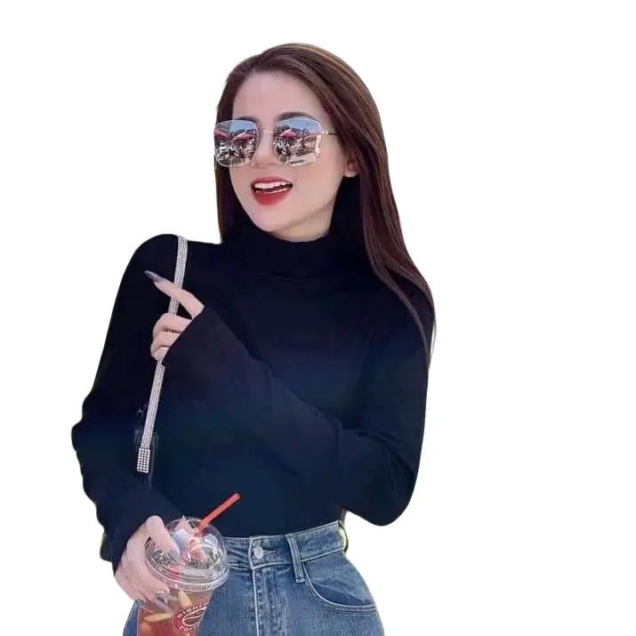 ( HOT TREND) ÁO CỔ LỌ GÂN TĂM THÁI Ủ KEM (CỔ CAO ) ,TAY CÓ XỎ NGÓN  ,CO GIÃN ,GIỮ NHIỆT Nữ Women Nhung Voi Lịch