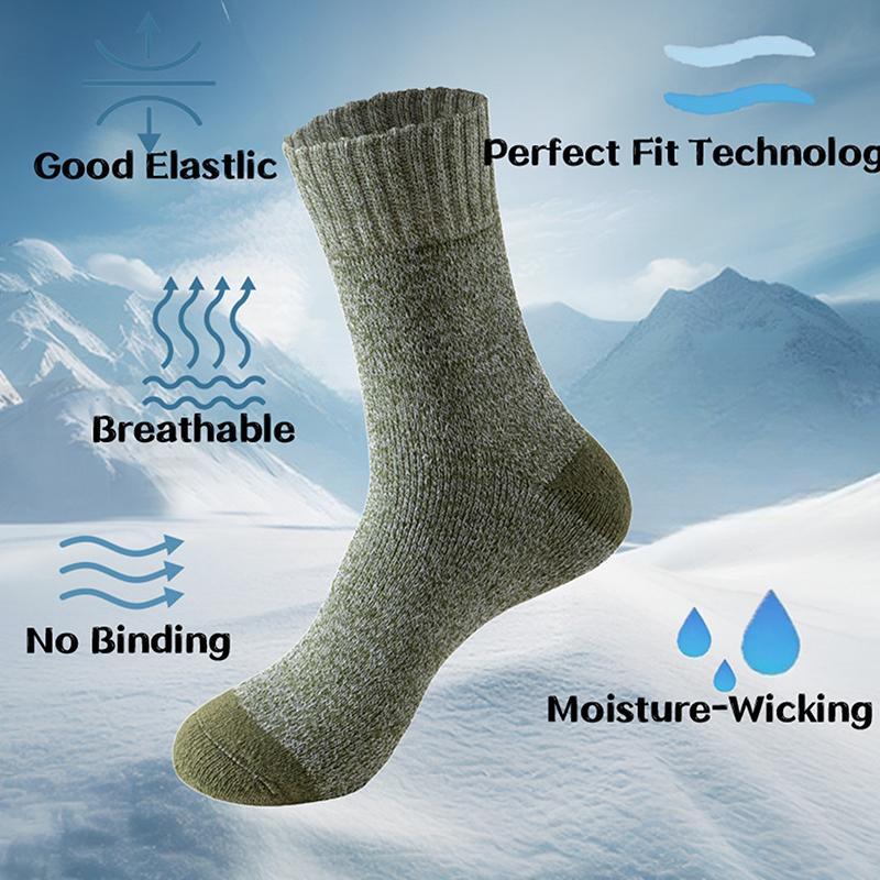 Product Introduction of Tất Khăn Dày Mùa Đông Cho Nam, 5 Đôi, Siêu Dày, Tất Đi Bộ Đường Dài, Tất Giữ Nhiệt, Thích Hợp Cho Thời Tiết Lạnh, Tất Đi Sàn Ấm Áp 15