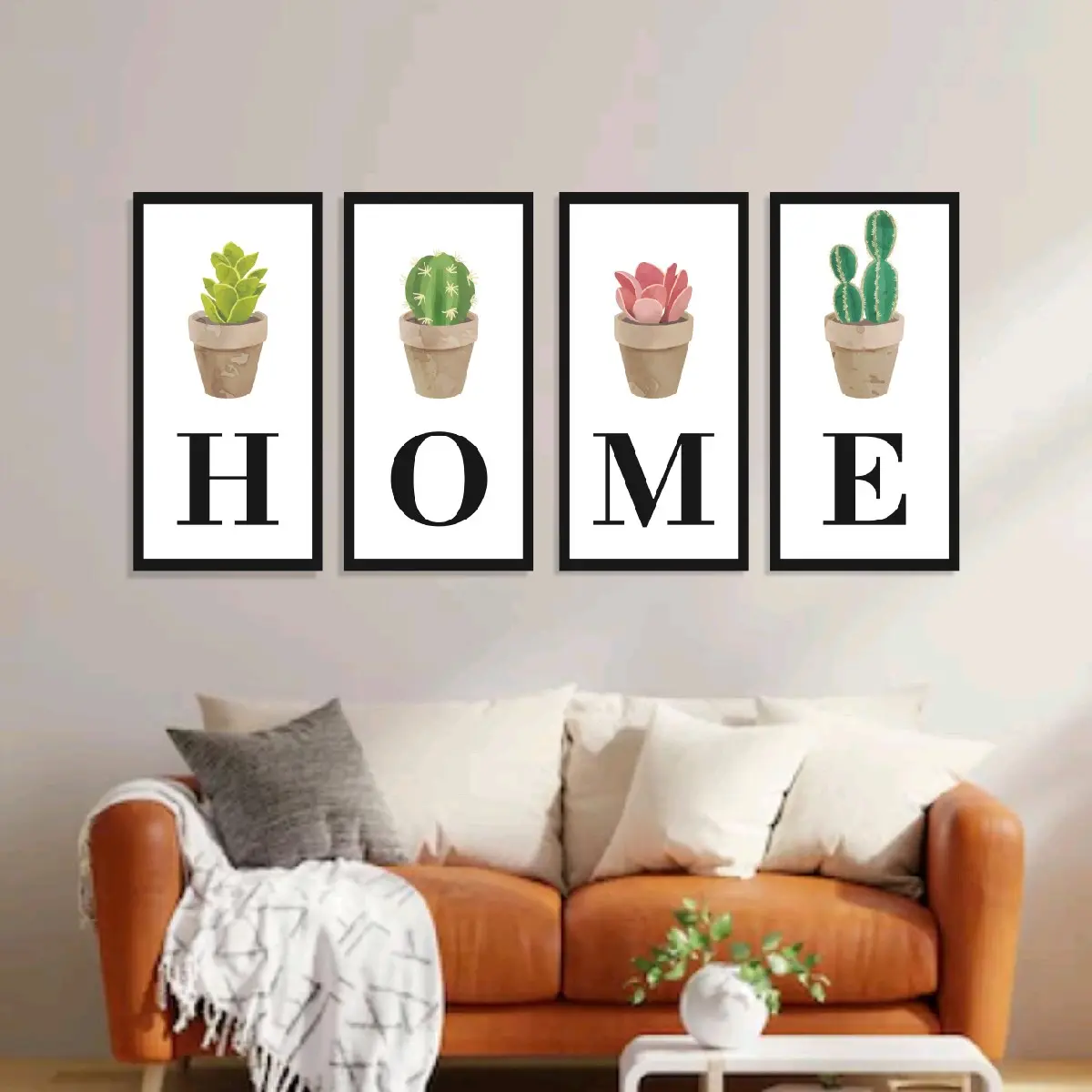 Wall Dekor hiasan dinding aesthetic tulisan HOME (15 x 30 ) (1 set isi 4pcs)