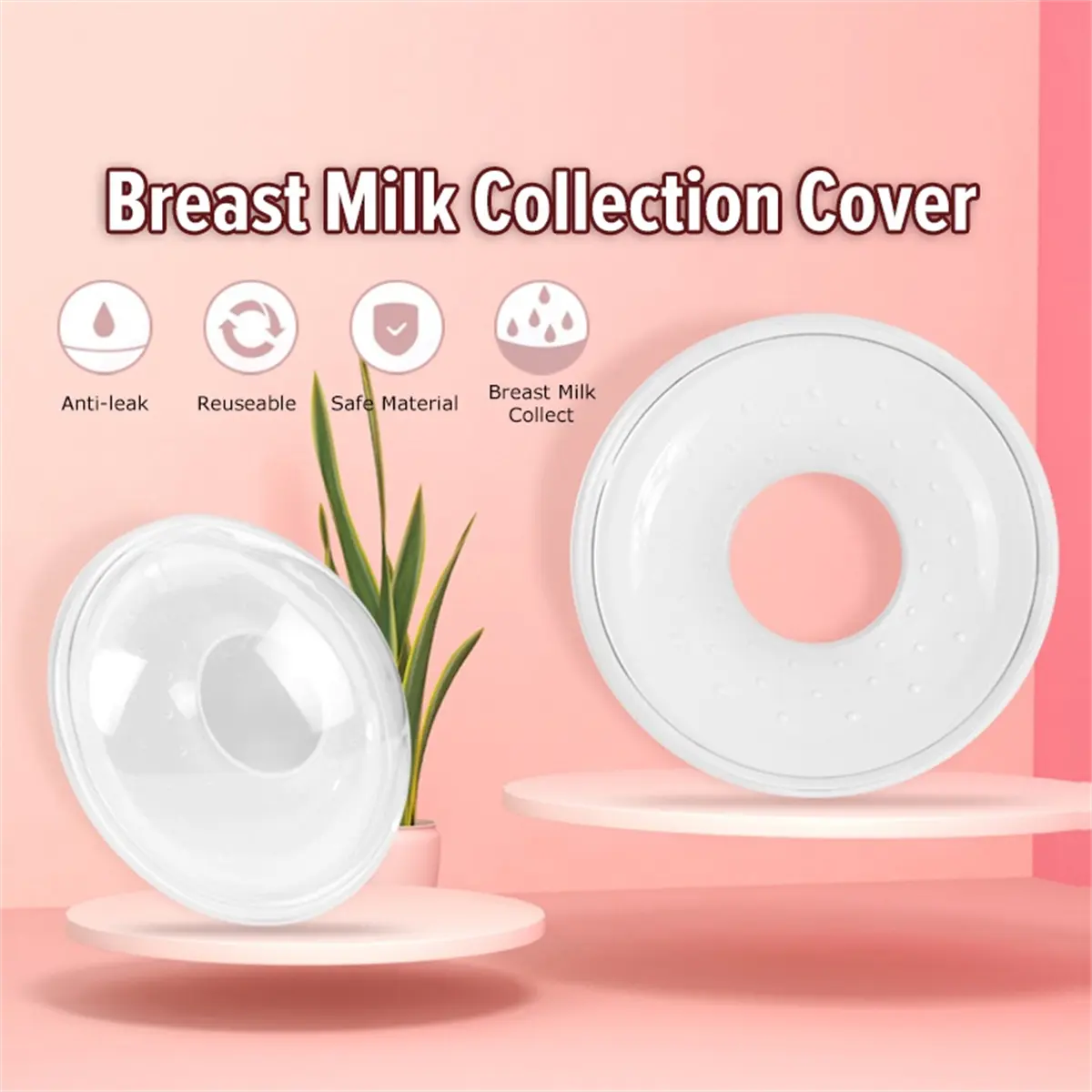 Breastfeeding Silicone Breast Milk Collector Shell Hands-Free Milk Collector Nursing Cup