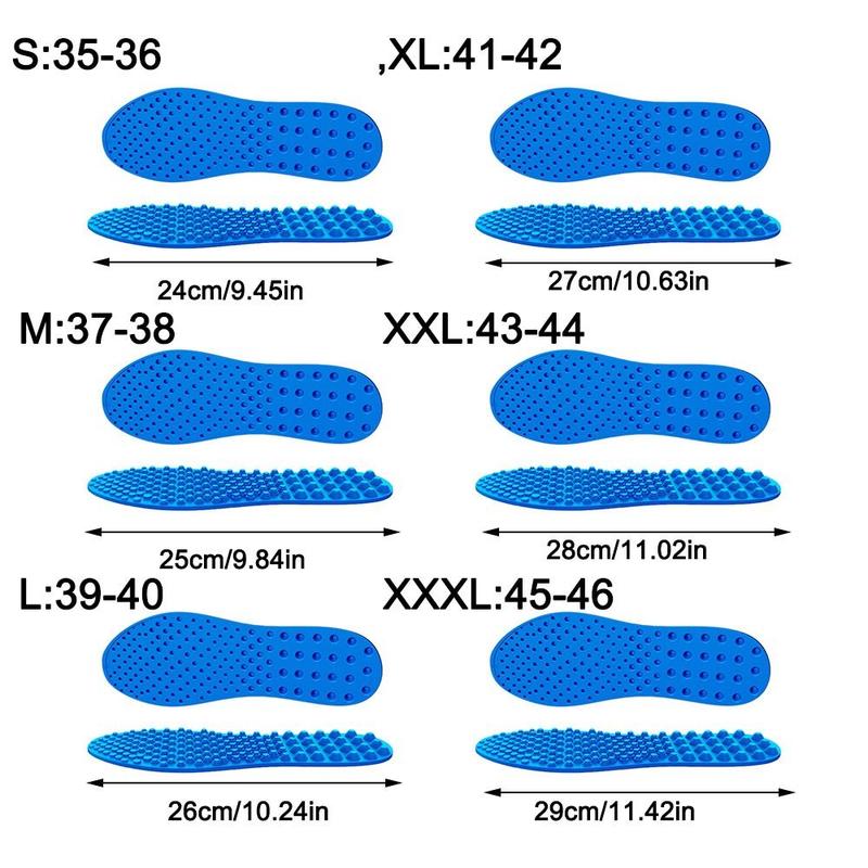 Sports Shoe Sole Soft Massage Insoles Acupressure on Foot Shock Absorption Men Women Shoe Sole Sweat Absorption Comfort Shoe Pads for Feet 2