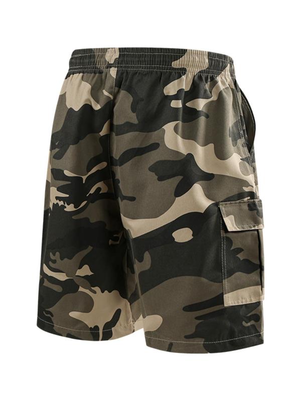 Men's Camo Print Multi-pocket Cargo Shorts, Regular Fit Casual Fashion Comfy Shorts for Summer, Men's Bottoms for Outdoor Wear 5