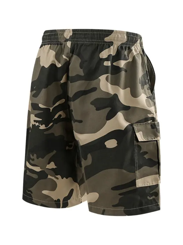 Men's Camo Print Multi-pocket Cargo Shorts, Regular Fit Casual Fashion Comfy Shorts for Summer, Men's Bottoms for Outdoor Wear 5