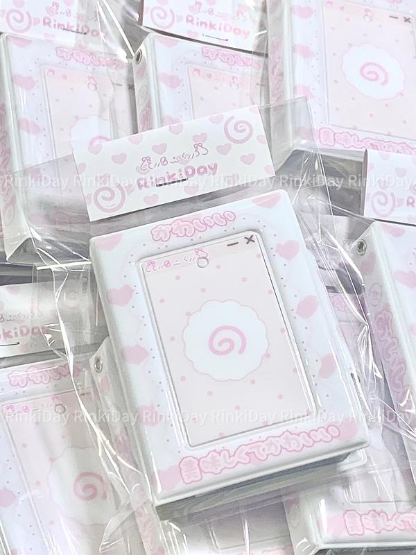 Holder Collect Book Rinkiday "Kamaboko" Sheet PVC Dày Dặn, Collect Book 1 Ô Họa Tiết Chả Cá Nhật Bản (Có Kèm Keyring)