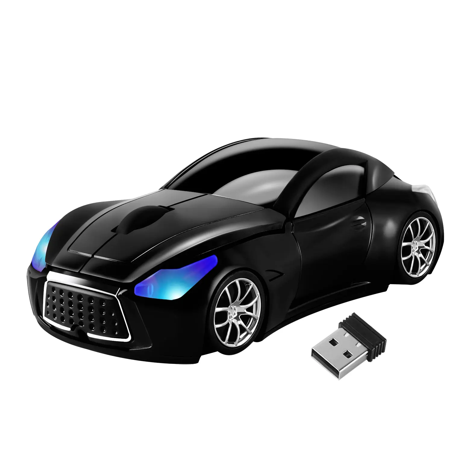 Tetikus Tanpa Wayar, Frekuensi 2.4G, Reka Bentuk Kereta Sukan Infiniti Mini Kreatif, Ergonomik, Tetikus Optik, Mudah Alih, USB, Sesuai sebagai Hadiah Pemain Permainan, Untuk PC dan Komputer Riba