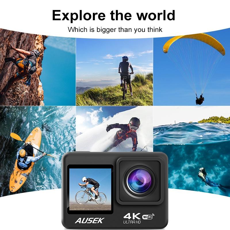 Product Introduction of Q60AR Camera 4K HD 24MP WiFi Action Camera 170° Wide Angle Waterproof Photographic Cameras For Outdoor Sports Diving 27
