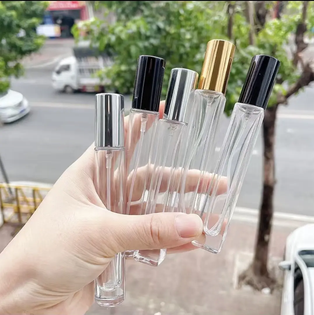 10 Chai chiết nước hoa 10ml chai chiết mỹ phẩm chai thuỷ tinh 10ml thân vuông (VỎ RỔNG KO CÓ NƯỚC HOA) Đựng Gia Vị Đựng Đồ Ăn