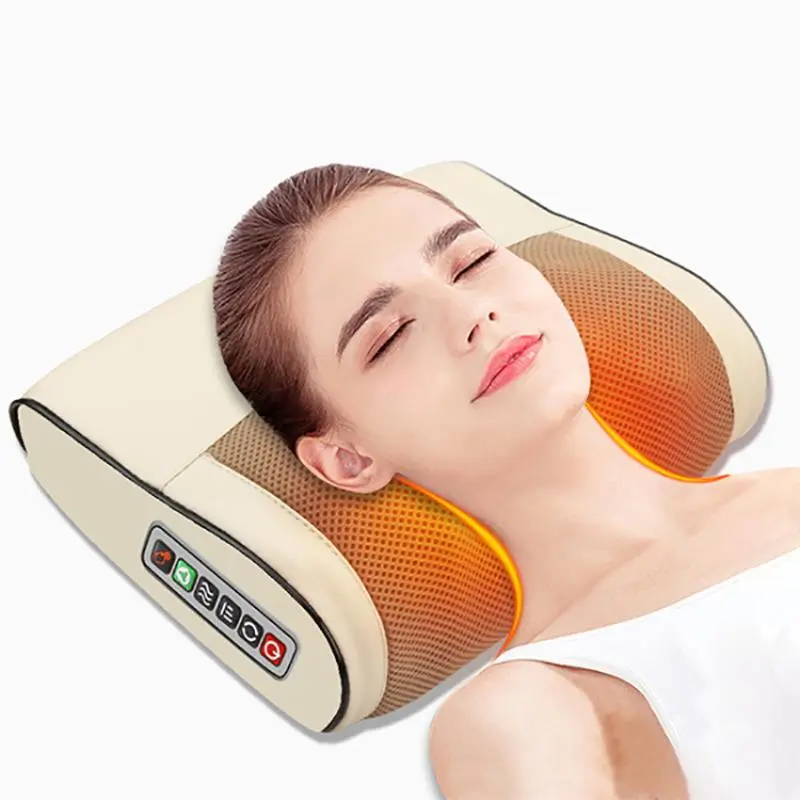 Gối massage cổ hồng ngoại 16 bi, máy mát xa cổ vai gáy 16 bi BM-G38