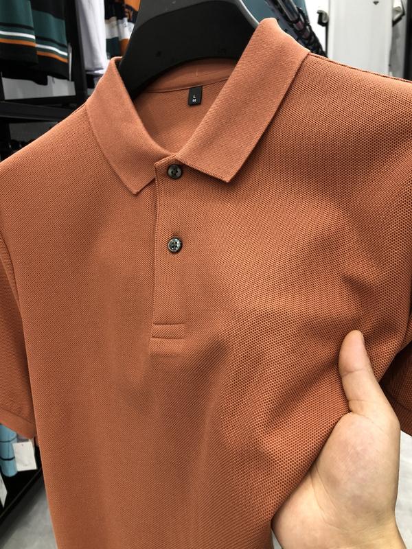 Product Introduction of Boxy cropped polo shirts plaid summer high-end men's polo shirt short sleeve cotton polo collar casual high-grade shirt top men's T-shirt Tropical Human 11