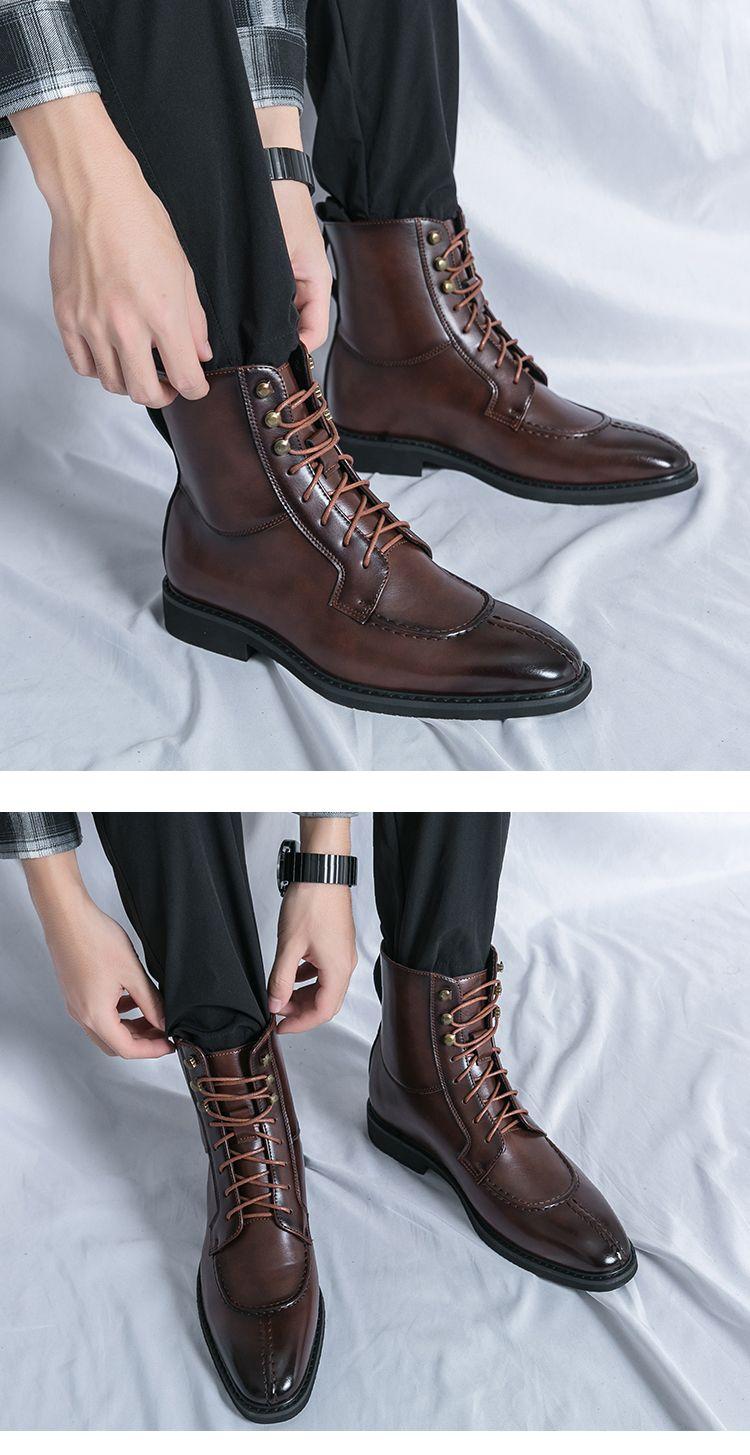 Product Introduction of New High-Top Martin Boots Men's Autumn High Top British Style Comfortable Wear-Resistant 18