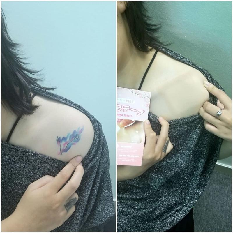Miếng dán che hình xăm Sakura Nhật Bản dán che khuyết điểm, chống nước, siêu mỏng 5