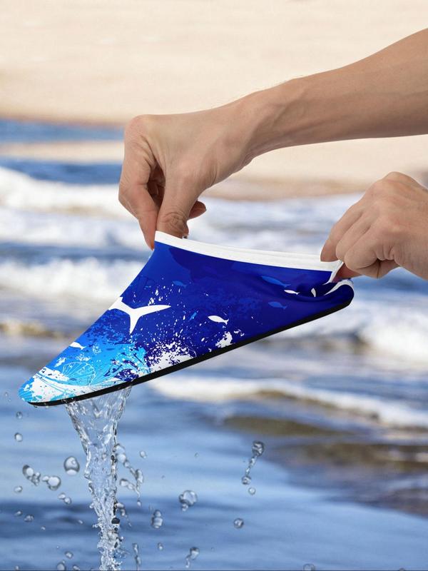 Men's Random Print Water Quick-dry Aqua Shoes, Casual Barefoot Beach Aqua Socks Swim Shoes for Women & Men, Non Slip Beach Yoga Pool Camping Shoes 0