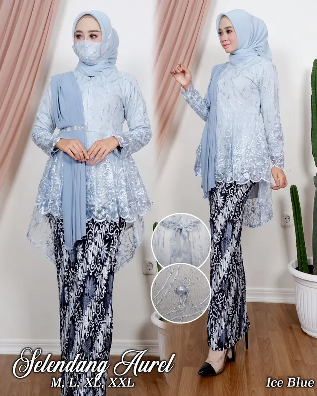 Kebaya Tile Slayer Aurora Salendang Dan Rok Plisket Batik Premium Seragaman Wisuda 2022 Kebaya Remaja Kekinian Kebaya Mod korean ern Xiuyan Jade Brown style dress lamar 6