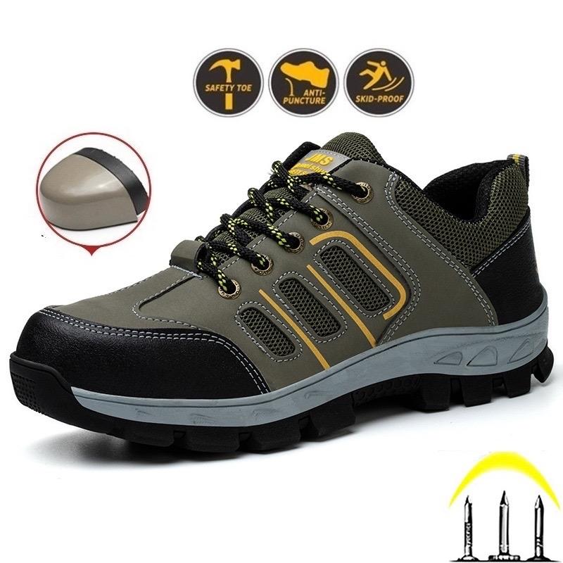 Giày bảo hộ lao động nam Safety boot cổ thấp mũi sắt chống đinh, chống va đập dành cho thợ hàn điện đi làm, đi chơi ,  Giày bảo hộ lao động nam kiểu dáng thể thao chống mài mòn, chống đâm xuyên, chịu nhiệt cao, chống tĩnh điện