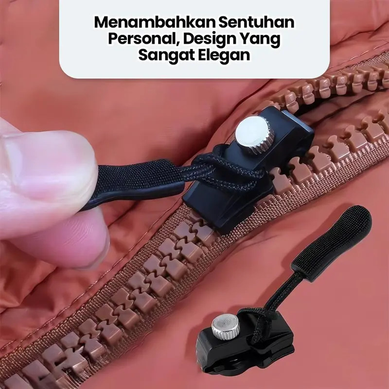 COD Setelan Reparasi ritsleting bagasi, mantel, pakaian, sepatu, dan sepatu bot yang dapat dilepas, kepala ritsleting kunci rantai bit pengganti bebas alat rumah tangga Additional Accessories jaket tali 6