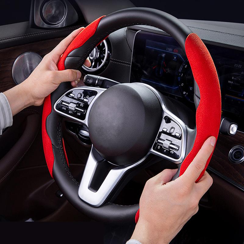 Product Introduction of 2Pcs Car Steering Wheel Cover Anti-skid Steering Wheel Plush Card Cover For Four Seasons Winter #444028 32
