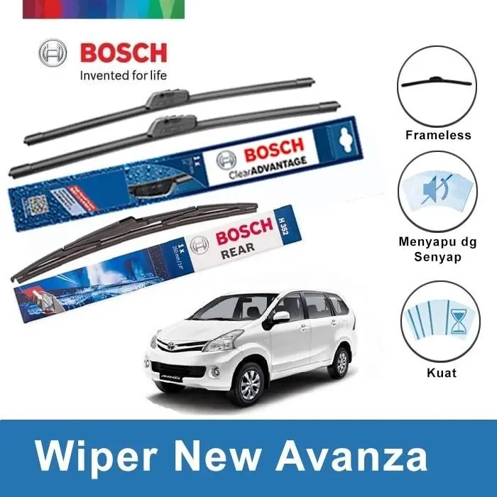 Bosch Wiper Kaca Mobil New Avanza Clear Frameless 21 - 14 Inci dan H352