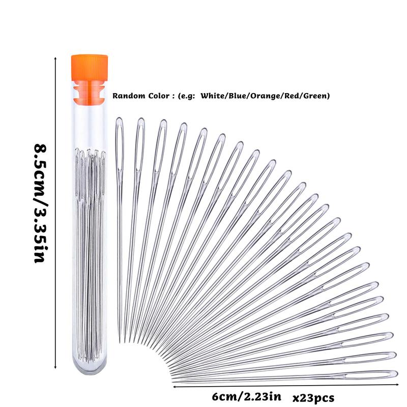 Large Eye Threading Needle Set, Including 23pcs DIY Hand Sewing Needle with Storage Case, Sewing Tool Kit, Cross Stitch Needle, DIY Sewing Accessories 1