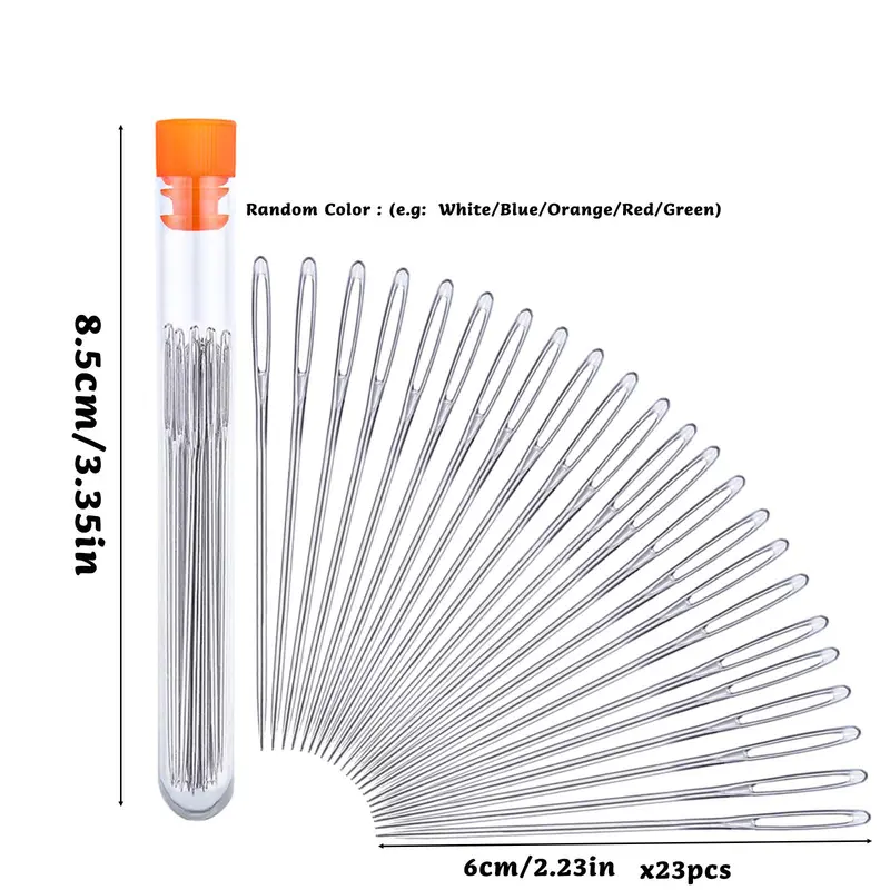 Large Eye Threading Needle Set, Including 23pcs DIY Hand Sewing Needle with Storage Case, Sewing Tool Kit, Cross Stitch Needle, DIY Sewing Accessories 1