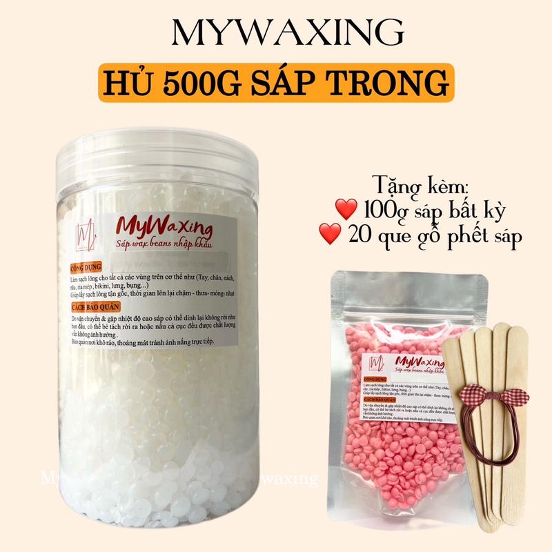   Tặng 100g Sáp  Hộp 500g Sáp Trong Sáp Cao Cấp Wax Lông Nách Tay Chân Toàn Thân 