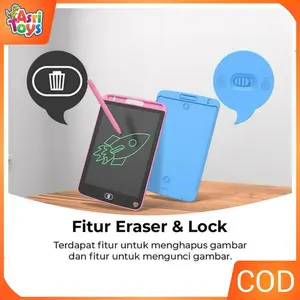LCD Drawing Writing Tablet 8.5 Inch Mainan Papan Tulis Bisa Hapus Board Digital Pad Edukasi