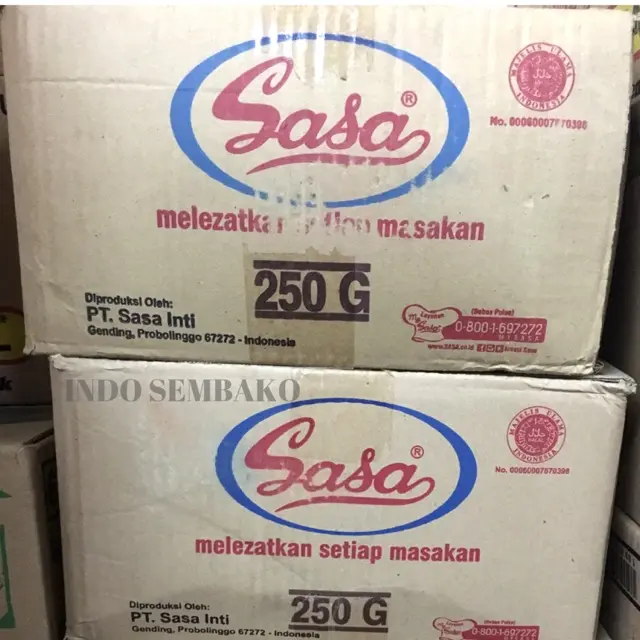 Sasa 48 x 250g dus / Sasa Gourmet Powder 250g / Sasa Penyedap Rasa 250g / Micin Sasa 250g karton 0