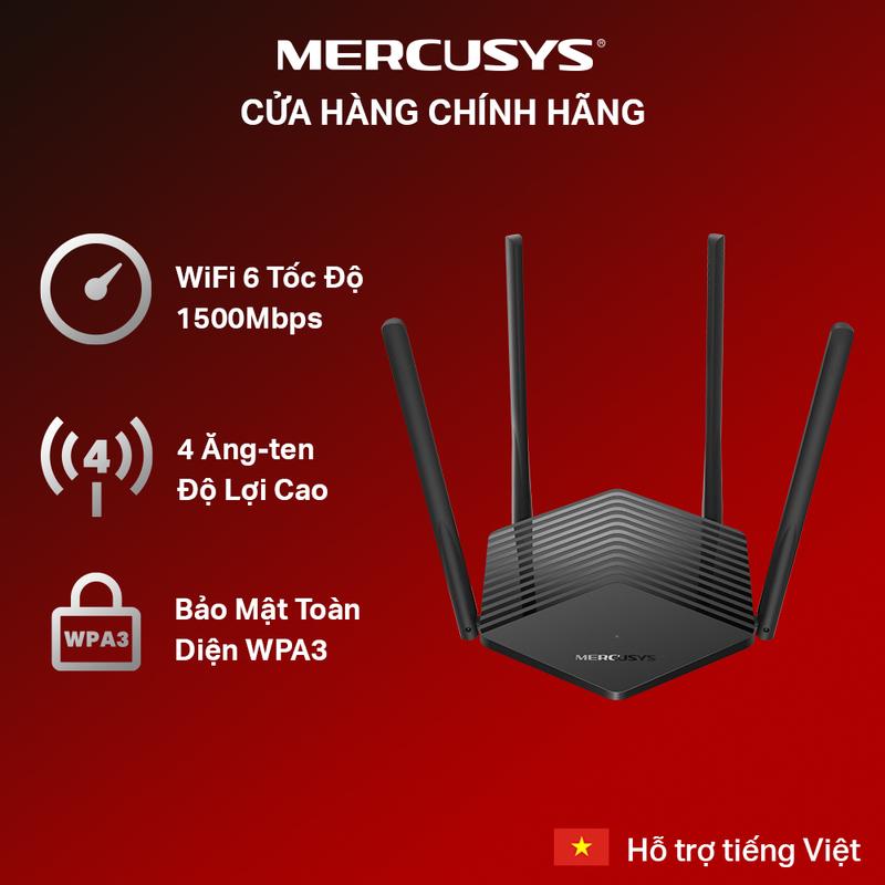 Bộ Phát Wifi 6 Mercusys MR60X / MR62X Chuẩn AX Tốc Độ 1500Mbps