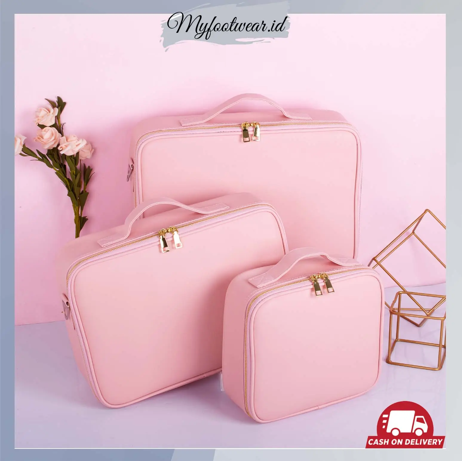 Tas Kosmetik PU Premium Tas Make up Beauty Case
