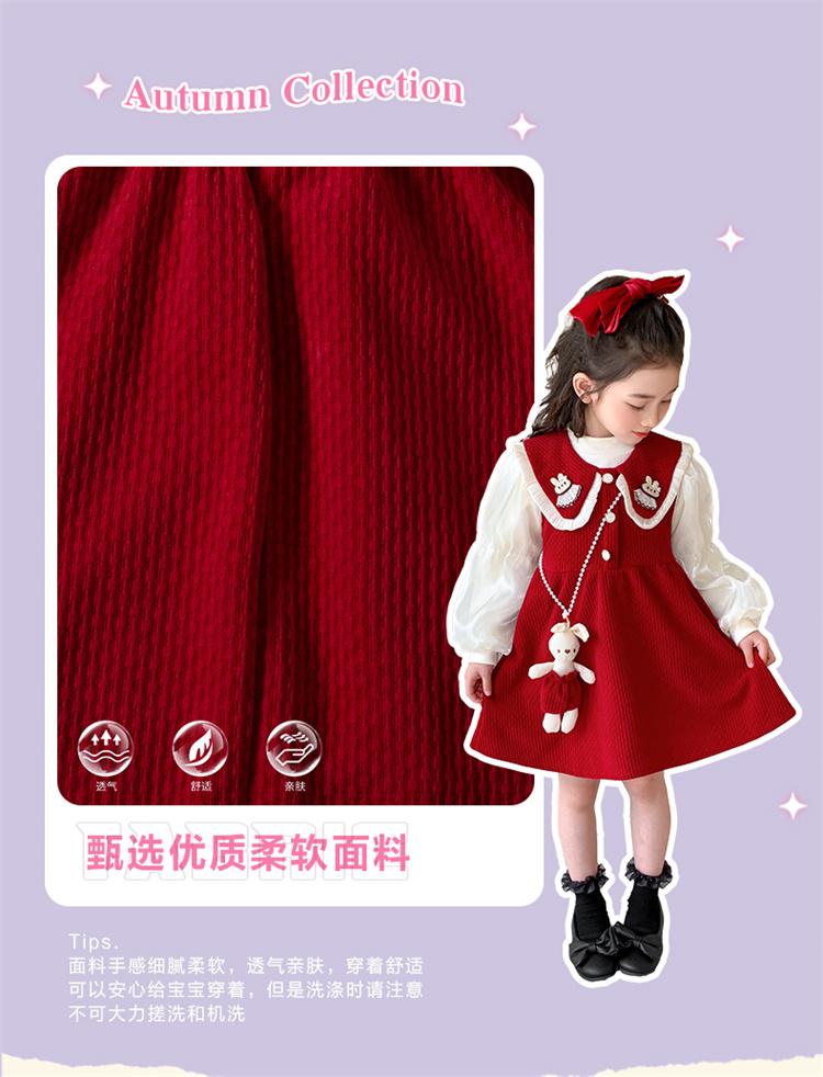 Product Introduction of Bộ váy Giáng sinh cho bé gái, thích hợp cho mùa thu và mùa đông 7