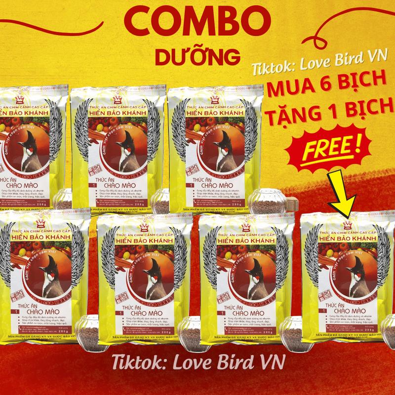 COMBO Cám Chào Mào Hiển Bảo Khánh (DƯỠNG) - (6 BỊCH SỐ 1) <TẶNG 1 BỊCH SỐ 1> (MÀO)