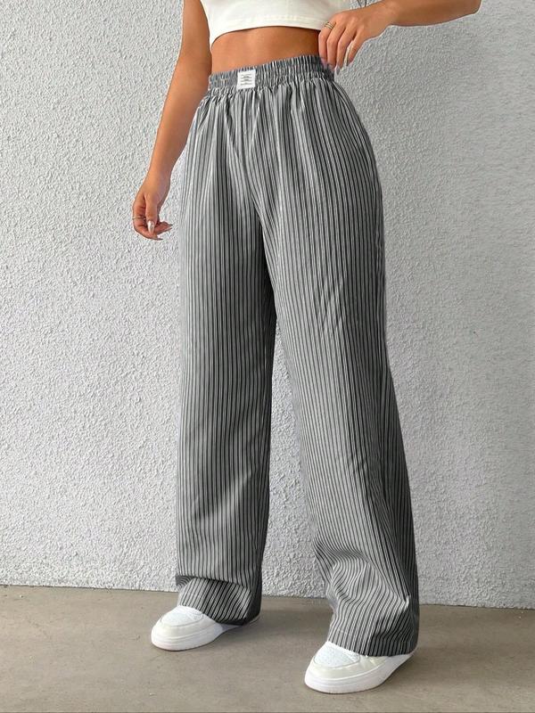 Women's Striped Print Pants, Casual Comfy Trousers for Daily Wear, Ladies Bottoms for All Seasons 8